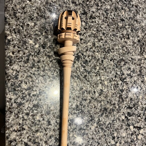 Authentic Molinillo Mexican Hot Chocolate Whisk 14" Wooden Stirrer and Frother - Picture 2 of 5